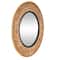 Brown Seagrass Handmade Wall Mirror with Black Inner Frame